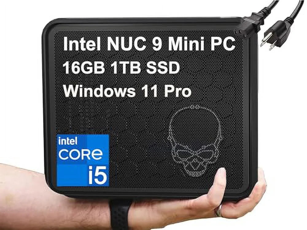 Intel NUC 9 NUC9i5QNX Mini PC Business Desktop (Intel 4-Core i5-9300H, 16GB RAM, 1TB SSD, UHD Graphics) Ghost Skull Canyon Extreme Gaming Box, Thunderbolt 3, WiFi 6, Ethernet, 3-Yr WRT, Win 11 Pro