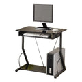 Stonecroft Furniture Contemporary Metal Computer Desk with Keyboard in Black