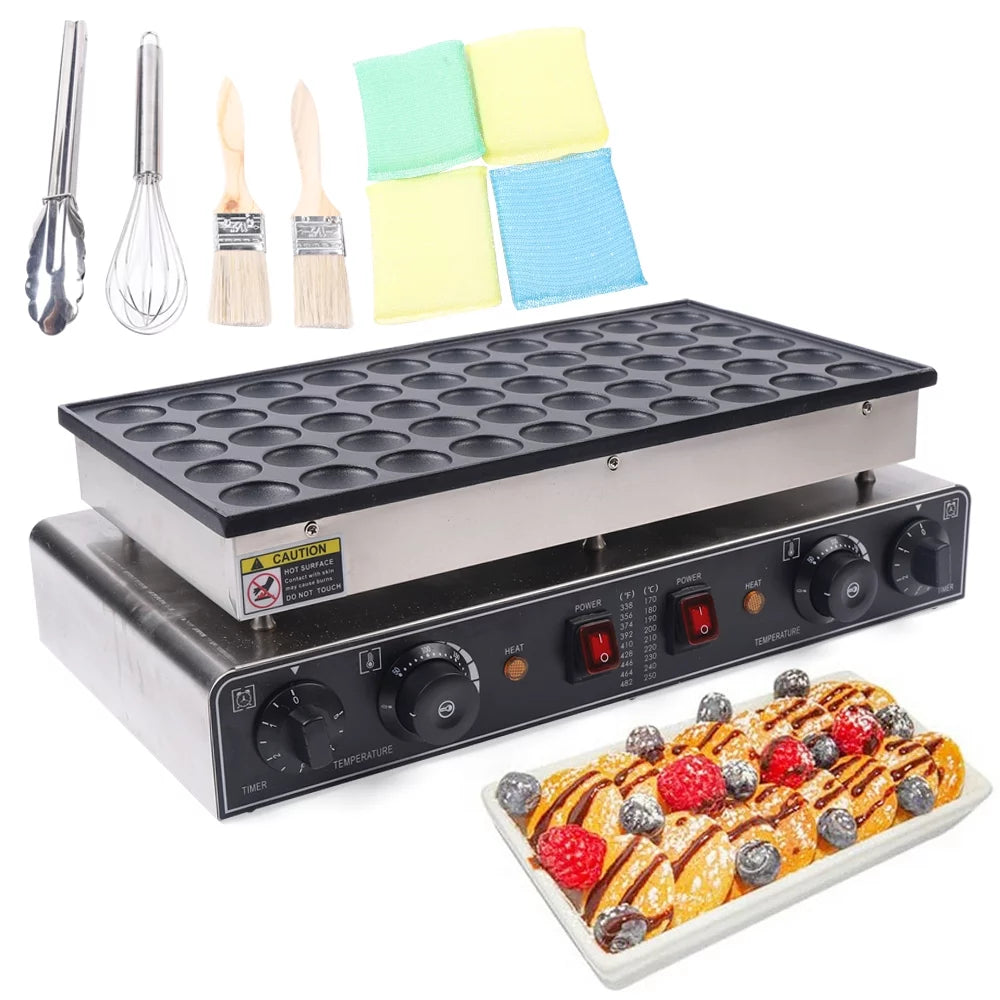 Anqidi 50 Holes Waffle Maker, Mini Nonstick Electric Dutch Pancake Baker 1700W