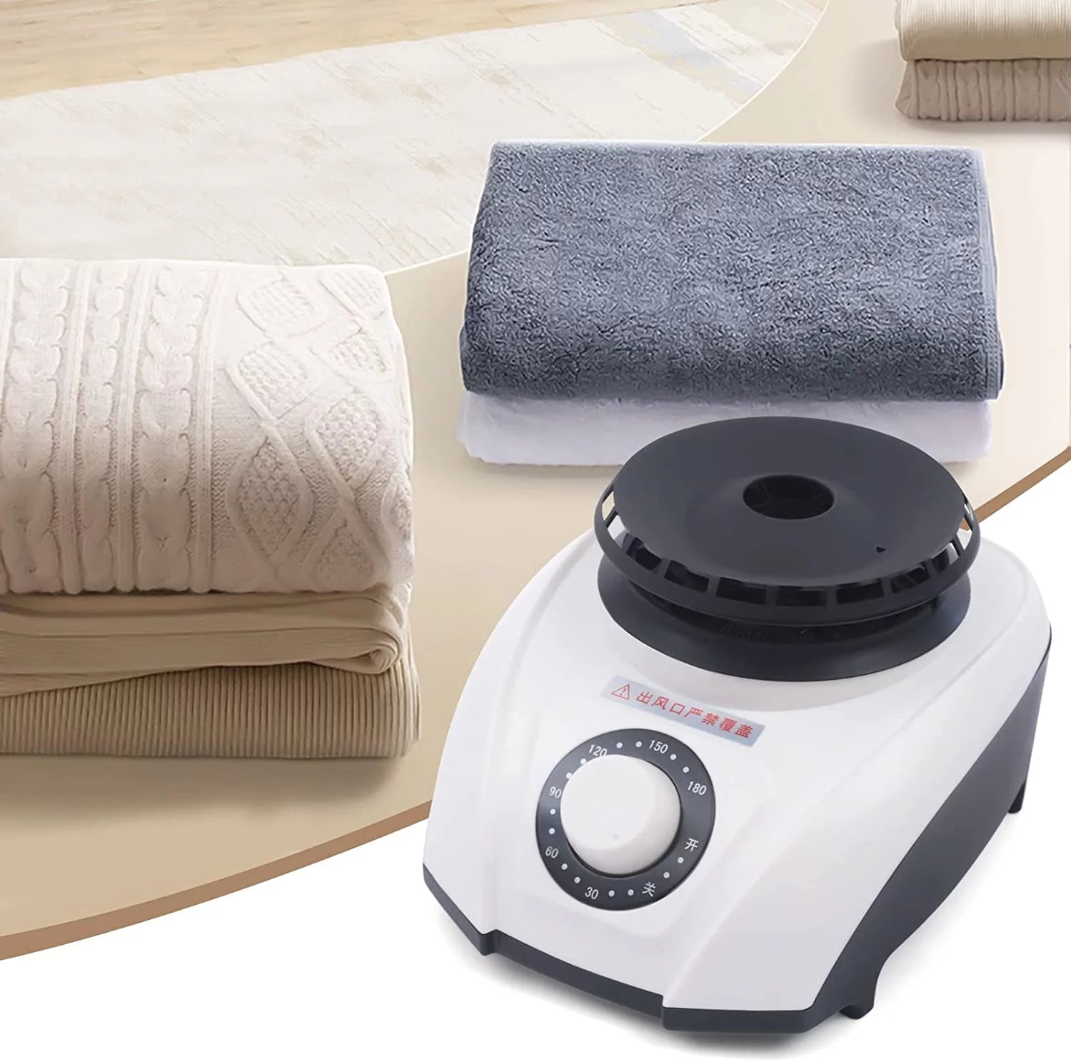 Fichiouy Portable Clothes Dryer 1200w Warm air Laundry Dryer Electric Mini Timed Dryer
