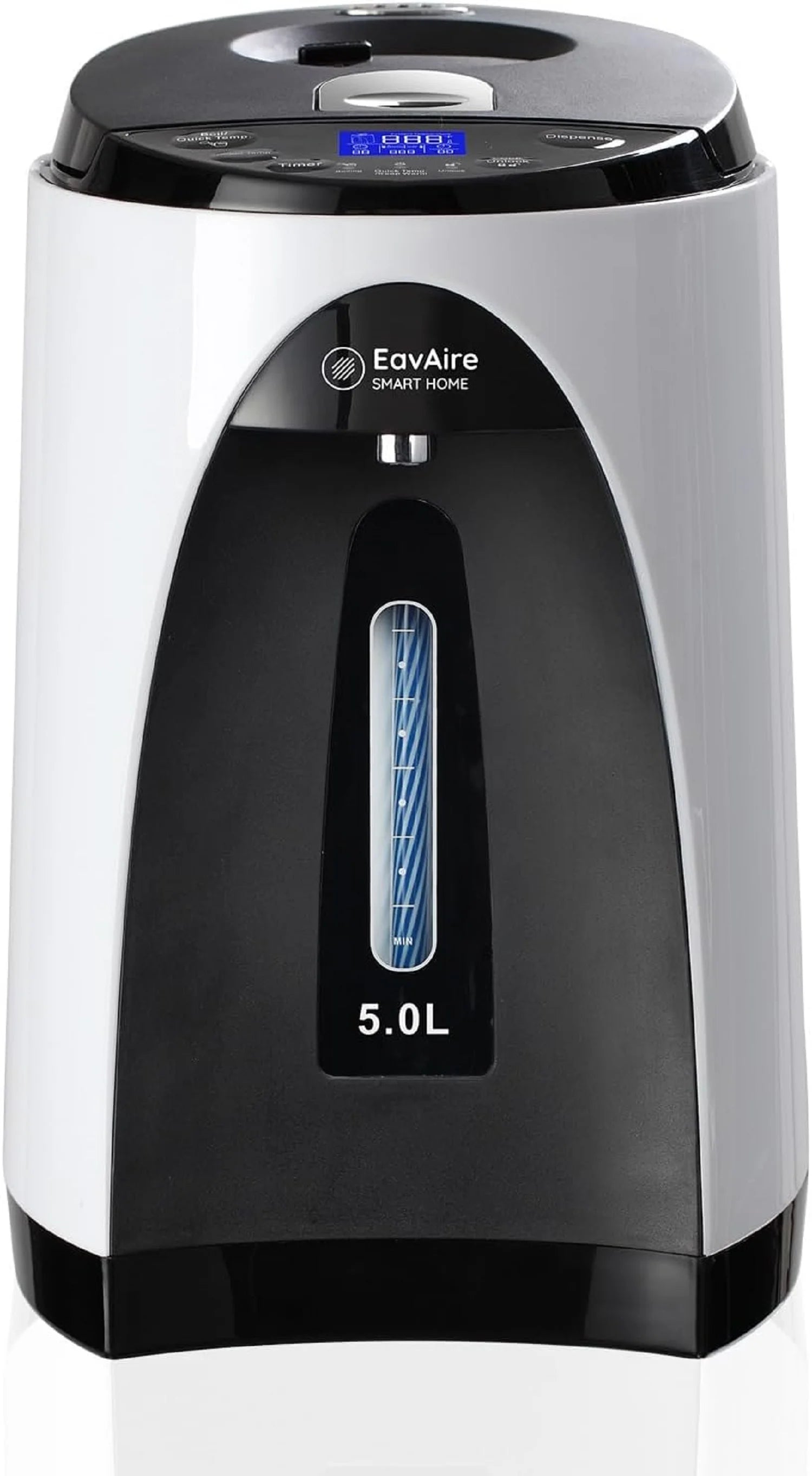 EavAire Digital Water Boiler Kettle Warmer, Fahrenheit Temp Display, Shabbat Manual Pump, Child-Proof Lock, Quick-Temp or Boil Option, Modern Design for Tea, Coffee, 5 Liter Capacity, Home and Office