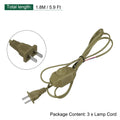 Uxcell Lamp Cord with Dimmer Switch 1.8M Replacement Lamp Repair Part, Brown Pack of 3