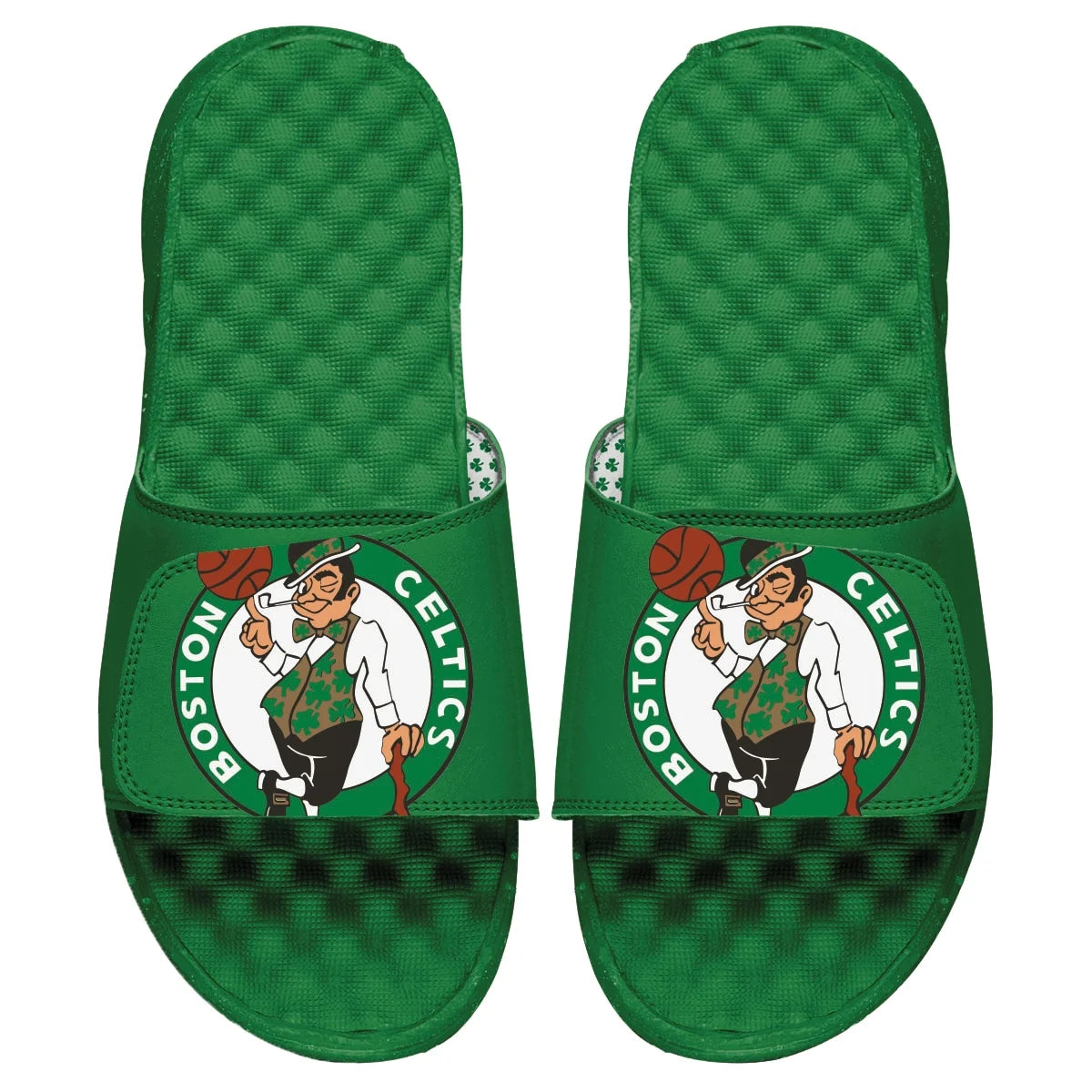 Men's ISlide Green Boston Celtics Primary Logo Slide Sandals