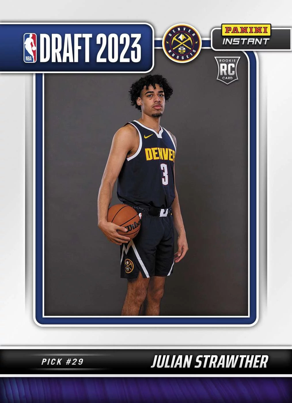 NBA 2023-24 Instant Draft Night Basketball  Julian Strawther #25 (Rookie, Pick #29)