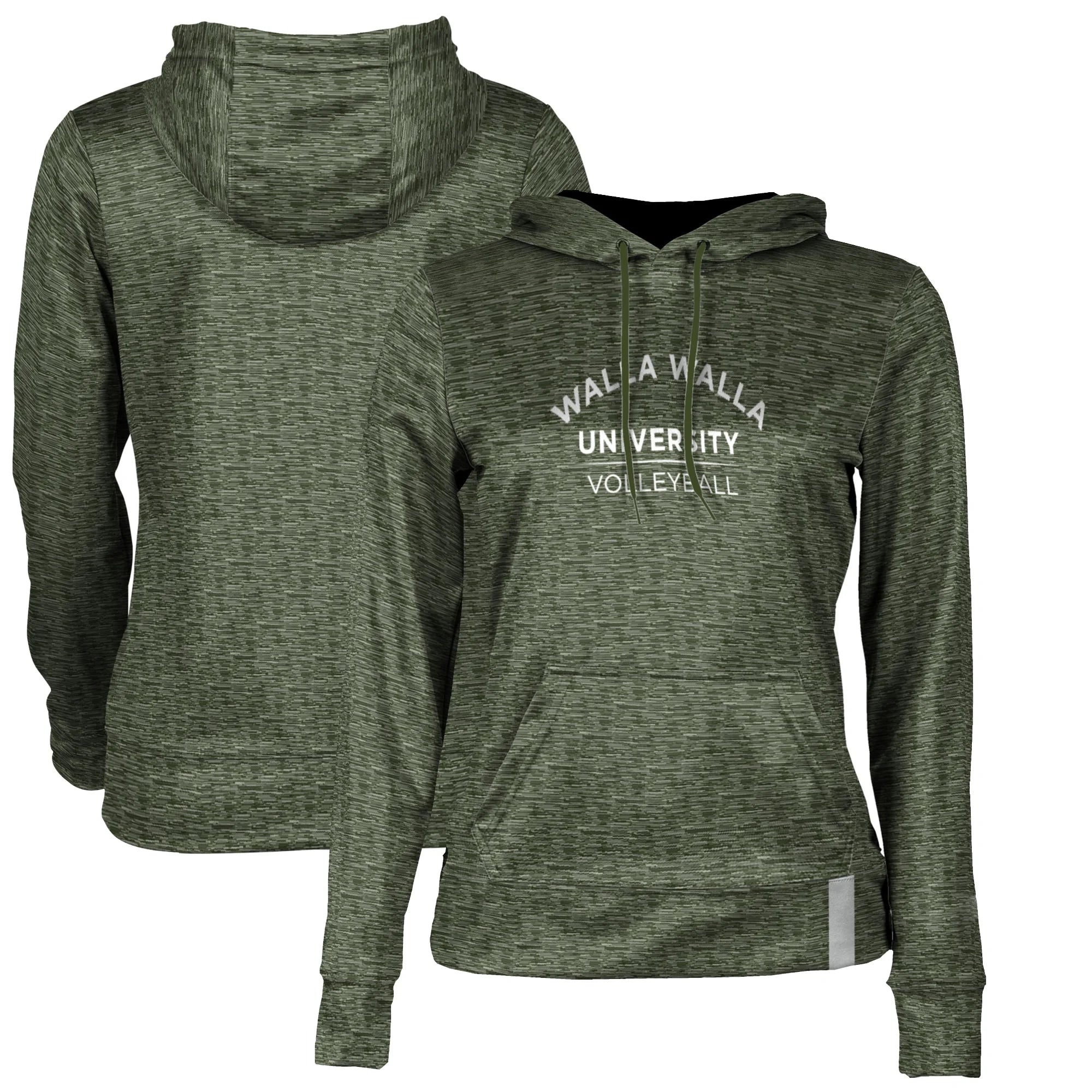 Women's Green Walla Walla Wolves Volleyball Pullover Hoodie
