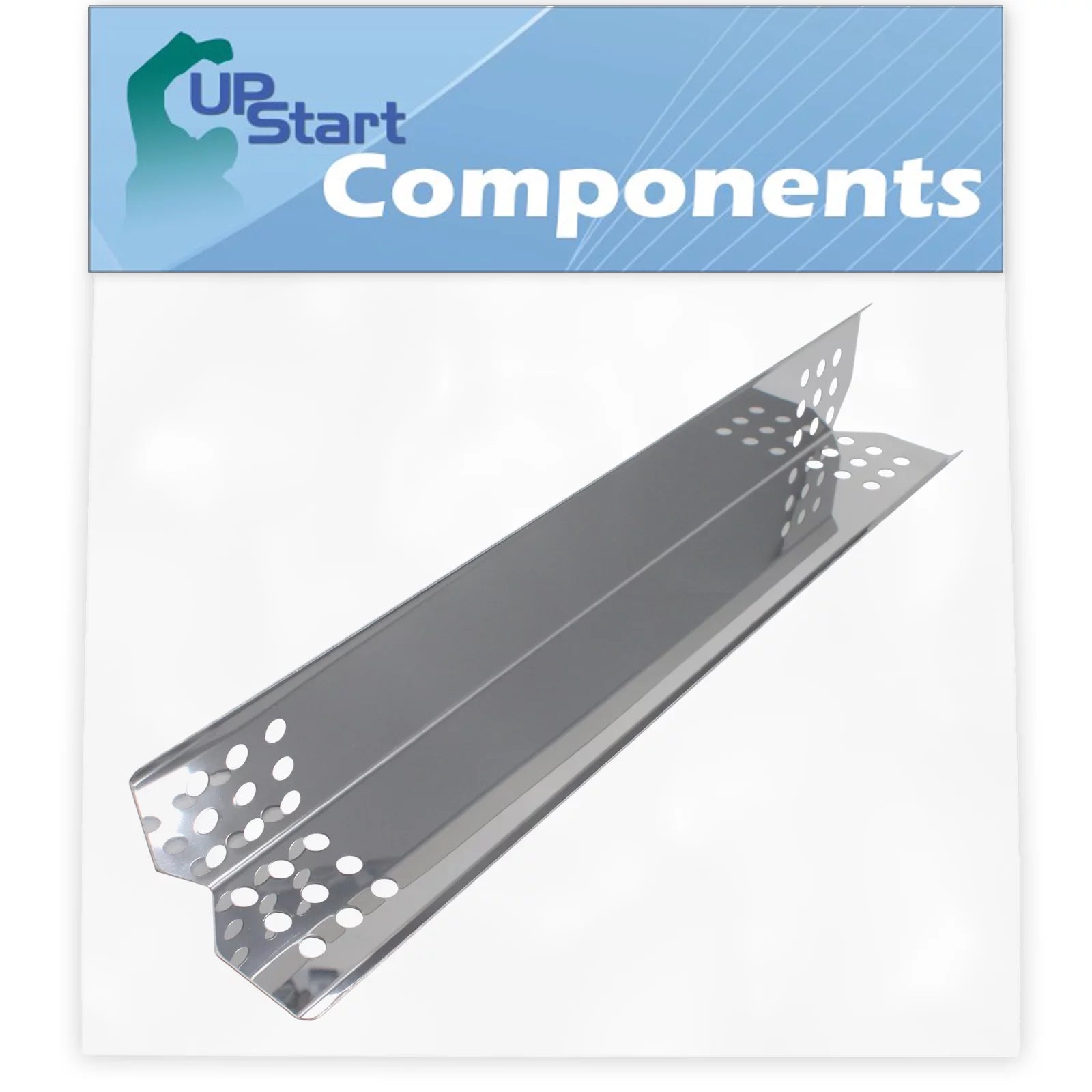 BBQ Grill Heat Shield Plate Tent Replacement Parts for Nexgrill 720-0826 - Compatible Barbeque Stainless Steel Flame Tamer, Guard, Deflector, Flavorizer Bar, Vaporizer Bar, Burner Cover 16 1/8