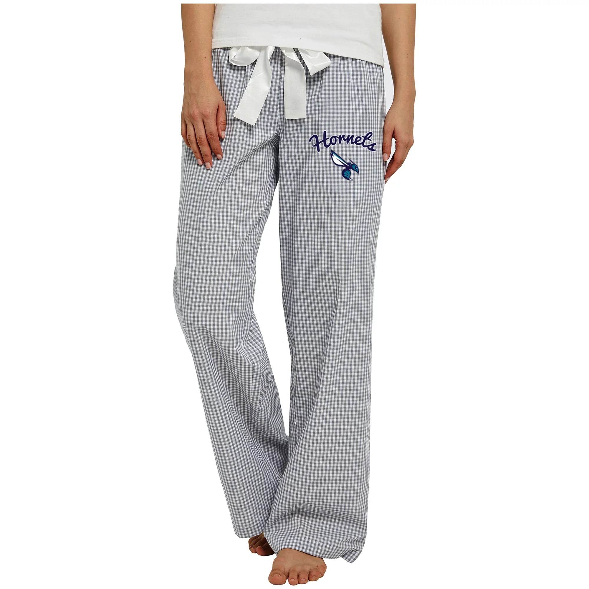 Women's Concepts Sport Gray/White Charlotte Hornets Tradition Woven Pants