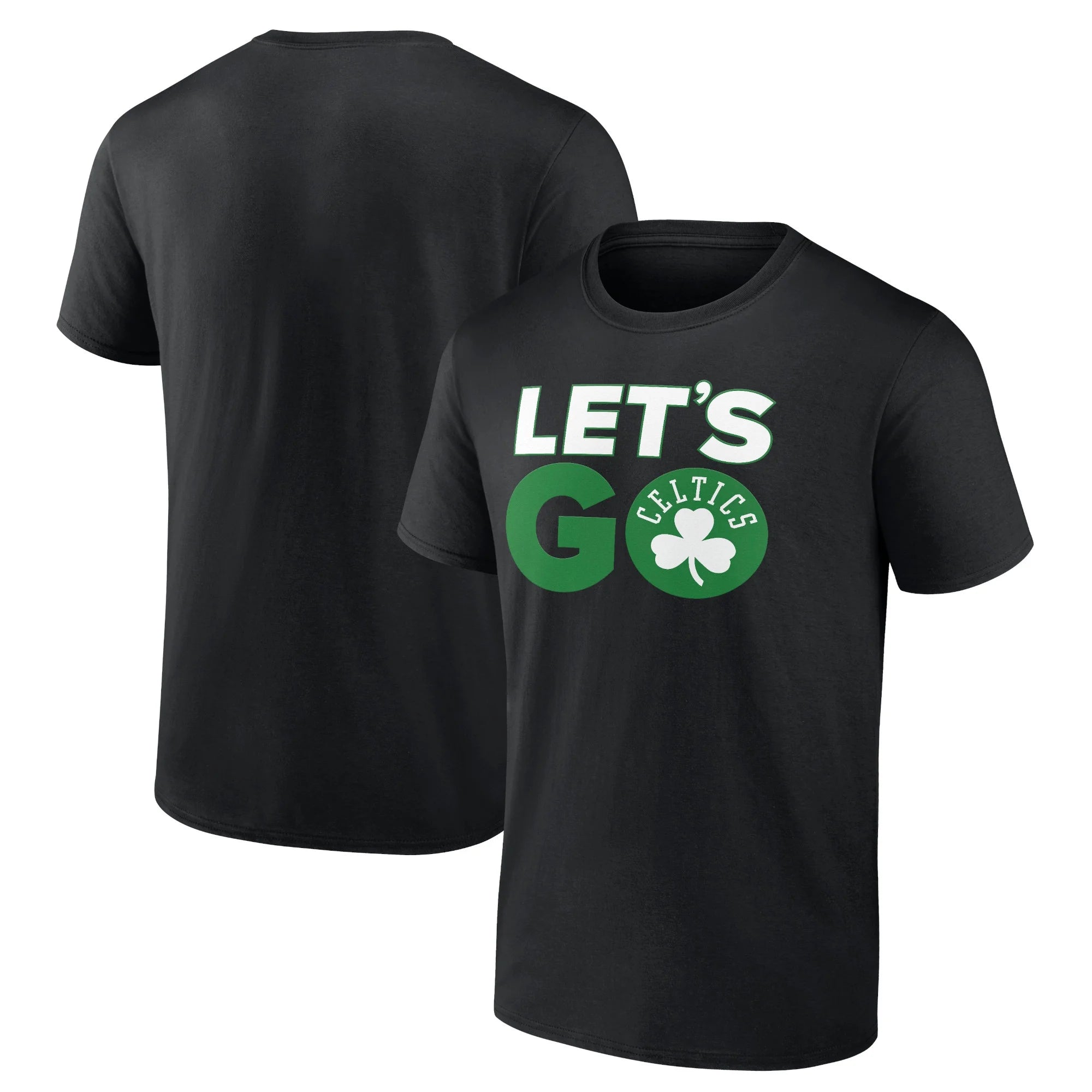 Men's Fanatics Branded  Black Boston Celtics Hometown Collection Let's Go T-Shirt