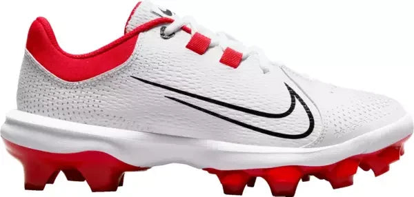 Nike Hyperdiamond 4 Pro DC8990-105 Women's White Red Softball Cleats DSG299 (6)