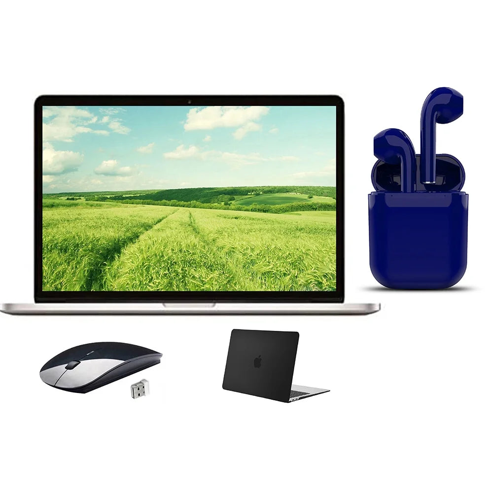 Restored Apple MacBook Pro 13.3-inch Intel Core i5 2.8GHz 8GB RAM Mac OS 512GB SSD Bundle: Black Case, Wireless Mouse, Bluetooth/Wireless Airbuds By Certified 2 Day Express (Refurbished)