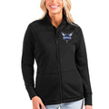 Women's Antigua Black Charlotte Hornets Links Full-Zip Golf Jacket