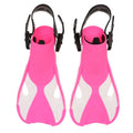 1 Pair Swim Floating Training Flippers with Adjustable Open for Swimming Diving Water Sports - Pink