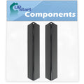 2 Pack BBQ Grill Heat Shield Plate Tent Replacement for Weber 46110001, 7635, 46100001, 47100001, 46310001, 46113101 - Porcelain Steel Flame Tamer, Flavorizer Bar, Vaporizer Bar, Burner Cover 15 1/4