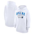 Women's G-III 4Her by Carl Banks  White Dallas Mavericks Filigree Logo Pullover Hoodie