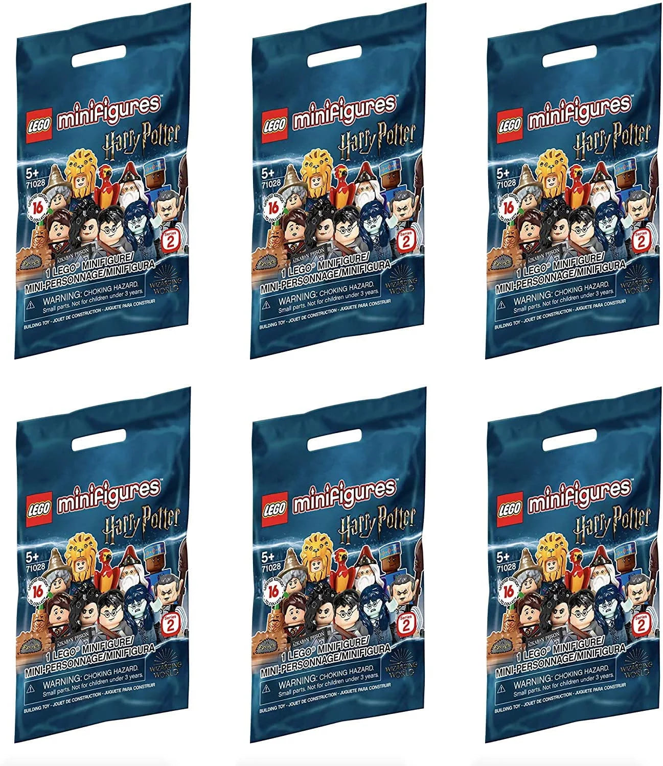 LEGO Minifigure Harry Potter Series 2 - New Sealed Blind Bags - Random Set of 6 (71028)