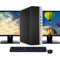 Restored HP G3 Desktop Computer with a Intel Core i5 3.2 Ghz 6th gen Processor, choose Memory, Hard drive, and LCD Options - Windows 10 PC (Refurbished)