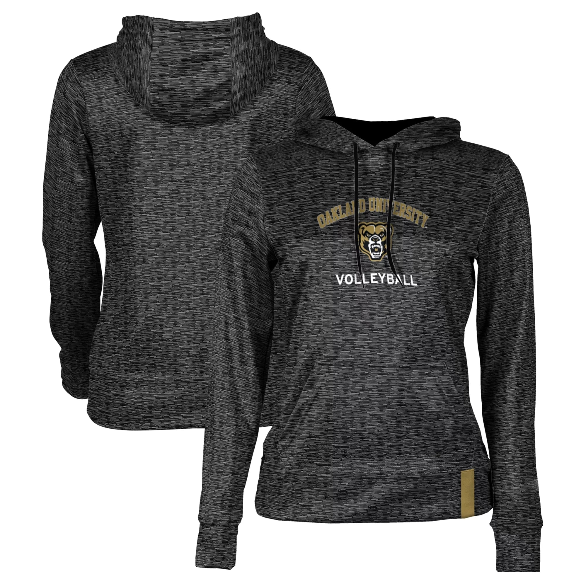 Women's Black Oakland Golden Grizzlies Volleyball Pullover Hoodie
