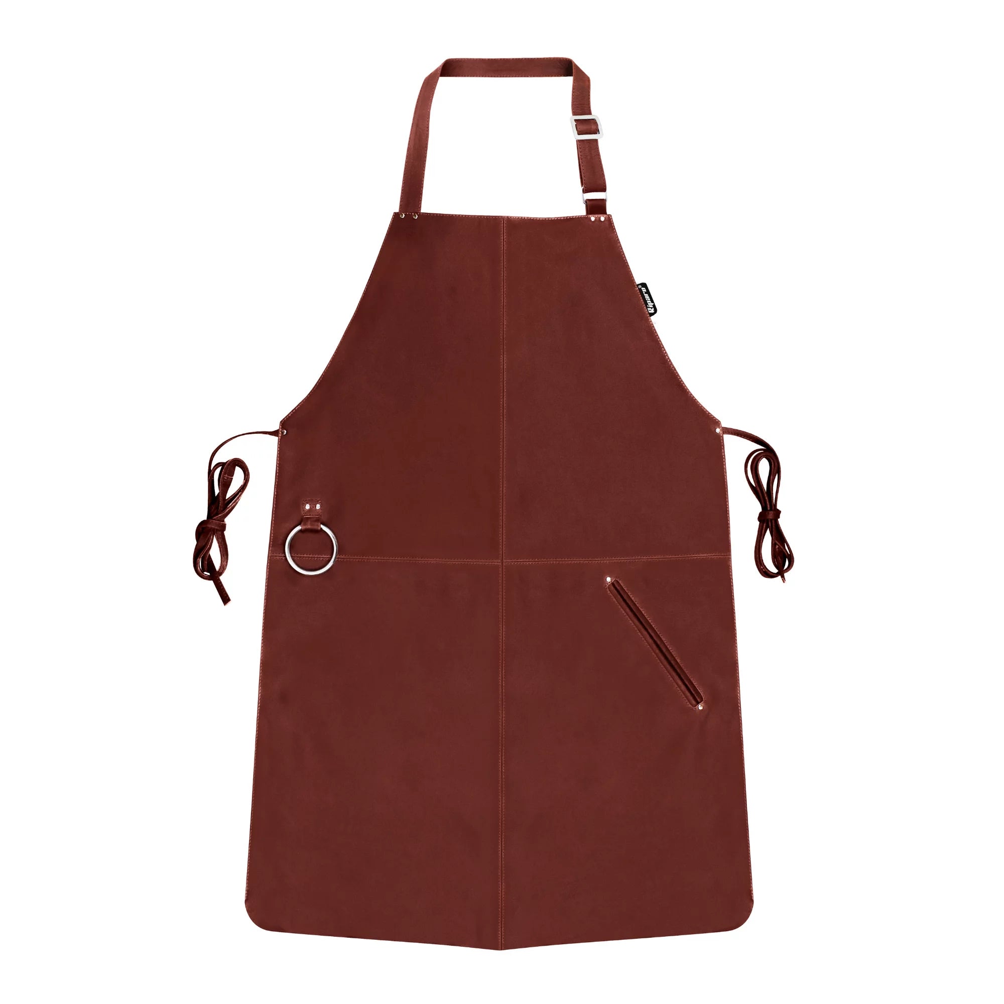 Riparo Leather BBQ Kitchen Apron for Men Women with towel ring and pocket - Kitchen Apron - BBQ Apron - Cooking Apron - Butchers Apron - Barista Apron - Work Shop Leather Apron - Grilling Apron