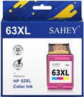 63 Tri-color Ink Cartridge for  HP 63XL 63 Ink  Cartridges for HP Officejet 3830 4650 5255 3832 HP Envy 4520 4512 4516 HP Deskjet 1112 3630 3634 3639 2132 Ink Printer (1 Tri-color)