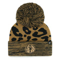 Women's '47 Leopard Dallas Mavericks Rosette Cuffed Knit Hat with Pom - OSFA