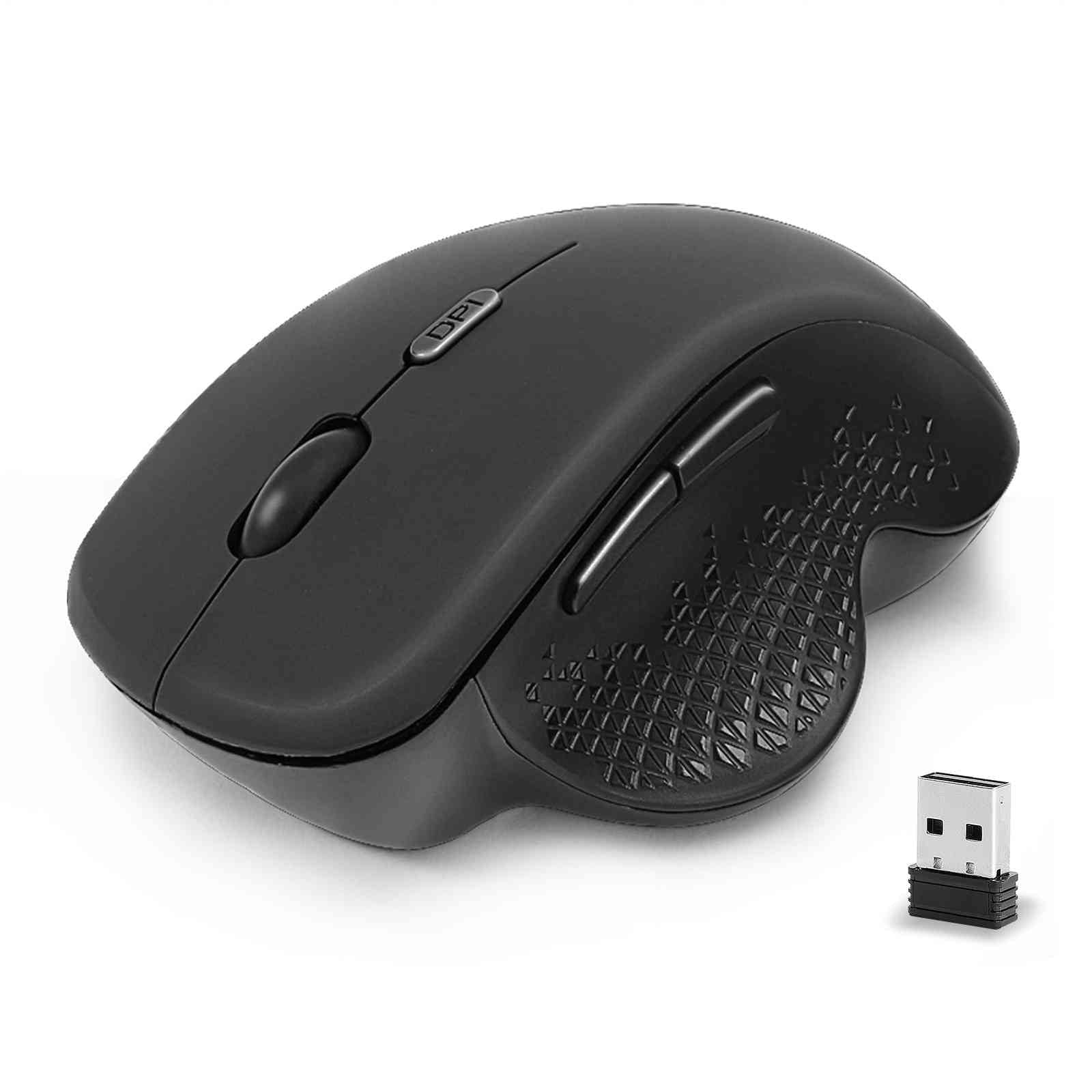 UrbanX Silent Wireless Mouse Bluetooth & 2.4Ghz, Rechargeable, Ergonomic Compatible with Microsoft - Surface Laptop Studio 2 Tablet/Laptop/PC/Android/iOS/Windows/MacOS -Black