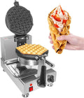 Bubble Waffle Maker | Waffle Iron With Nonstick Coating | Stainless Steel (Rotating (Hexagon-Shaped))