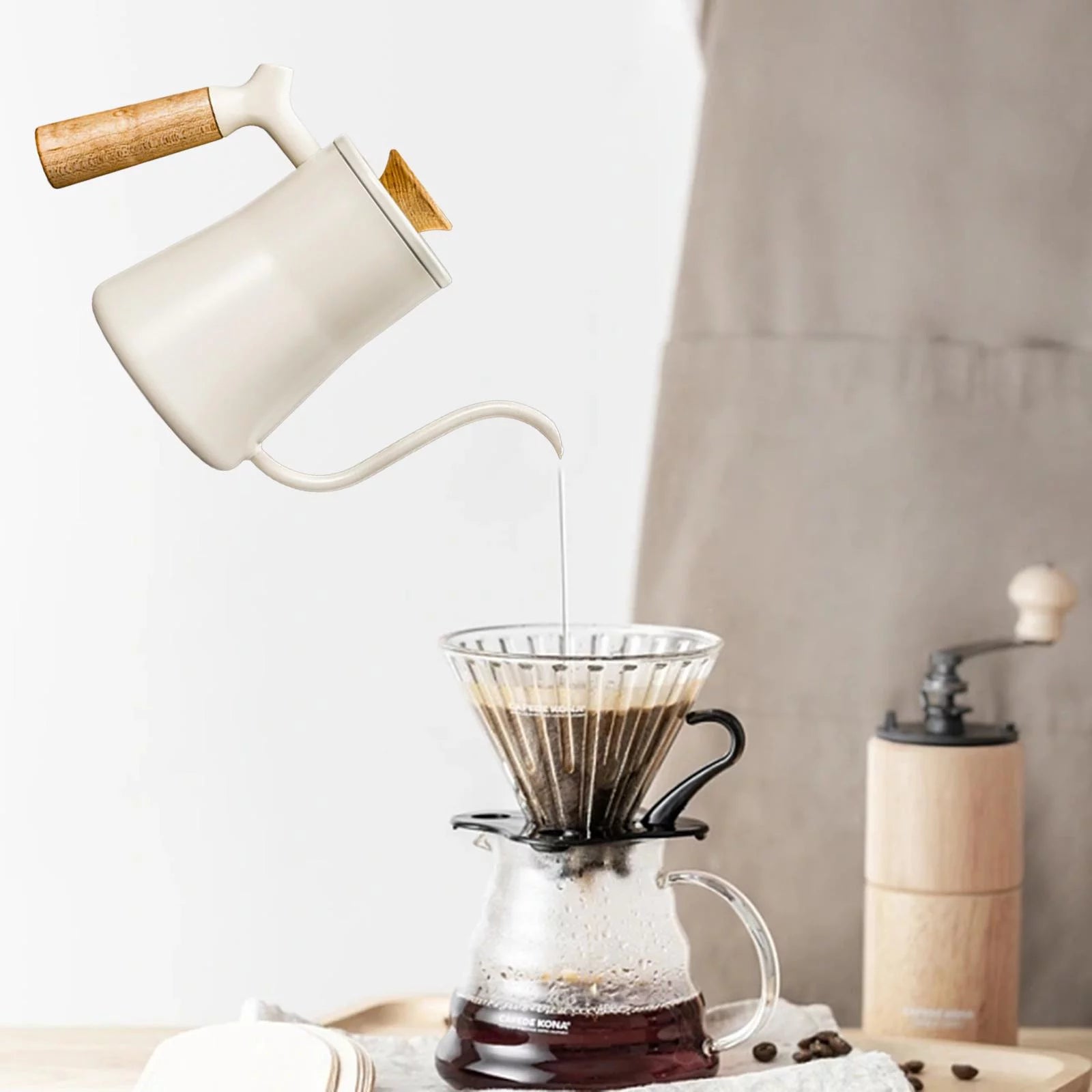 Gooseneck Pour over Coffee Kettle, Coffee Pot ,Small Teapot, 550ml, Mini Gooseneck Spout Kettle, Gooseneck Tea Kettle for All tops