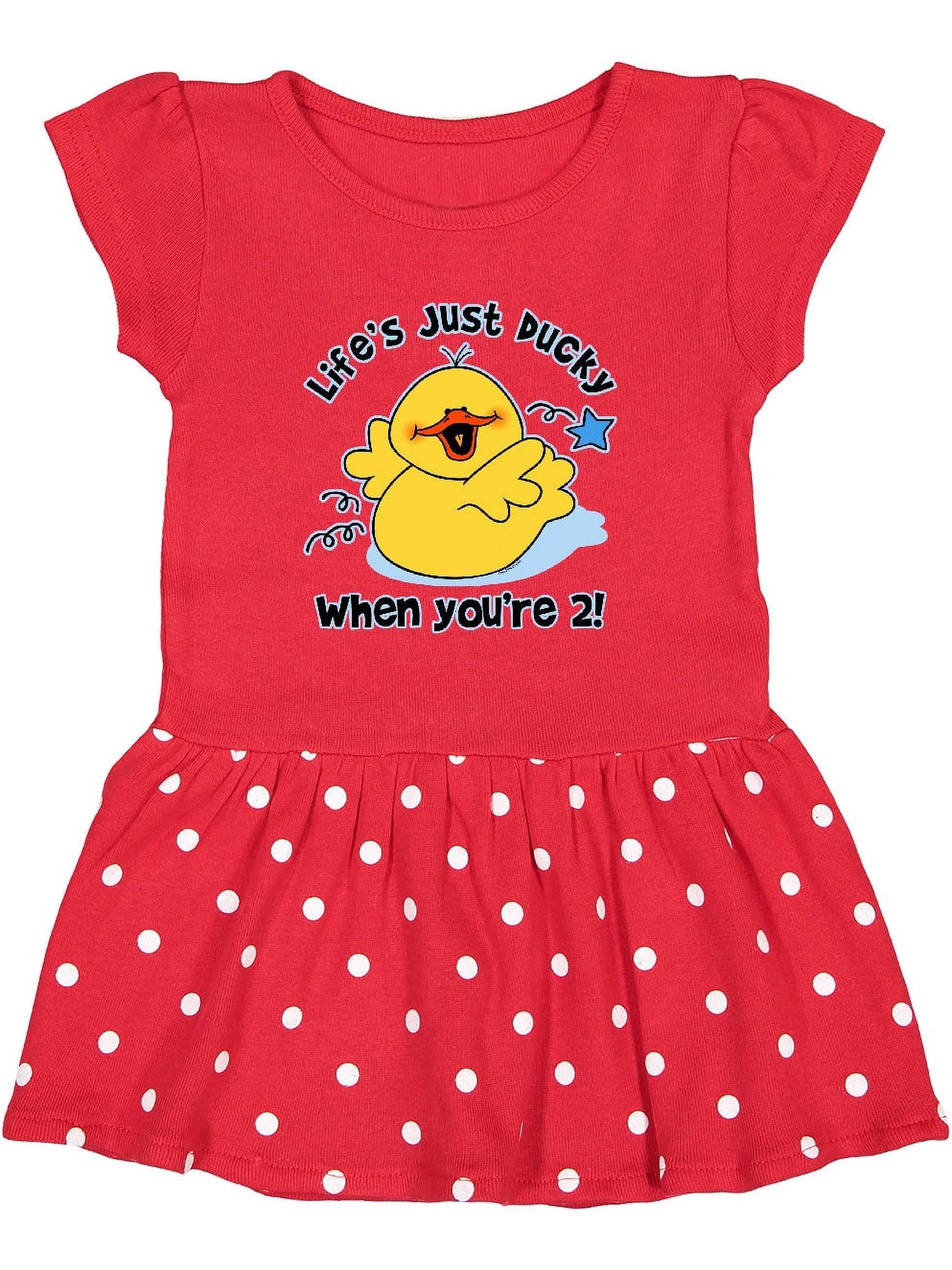 Inktastic Life's Ducky 2nd Birthday Girls Toddler Dress