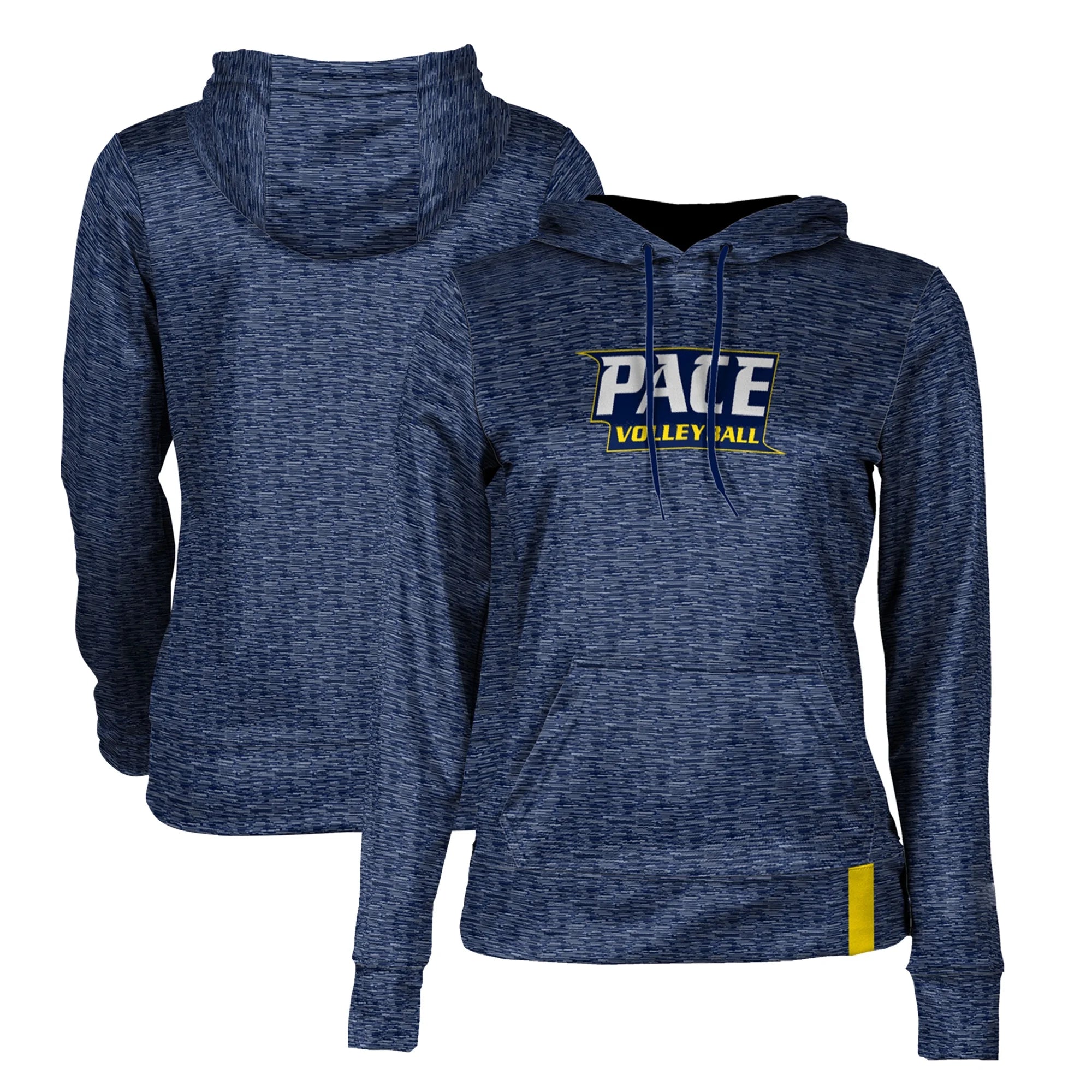 Women's ProSphere  Blue Pace University Setters Volleyball Pullover Hoodie