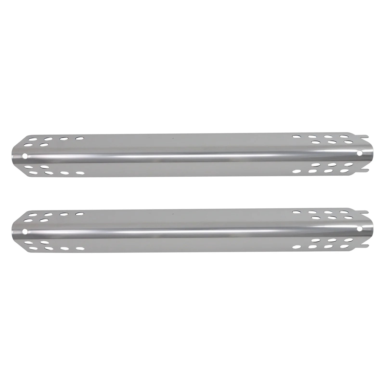 2-Pack BBQ Grill Heat Shield Plate Tent Replacement Parts for Char-Broil 466645015 - Compatible Barbeque Stainless Steel Flame Tamer, Guard, Deflector, Flavorizer Bar, Vaporizer Bar, Burner Cover 15