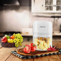 YANSION Wireless Electric Small Food Choppers, Mini Food Processor for Garlic Veggie Vegetables fruit,Salad Mincing & Puree ,Kitchen ,1 Cup 250ML ,BPA Free,White