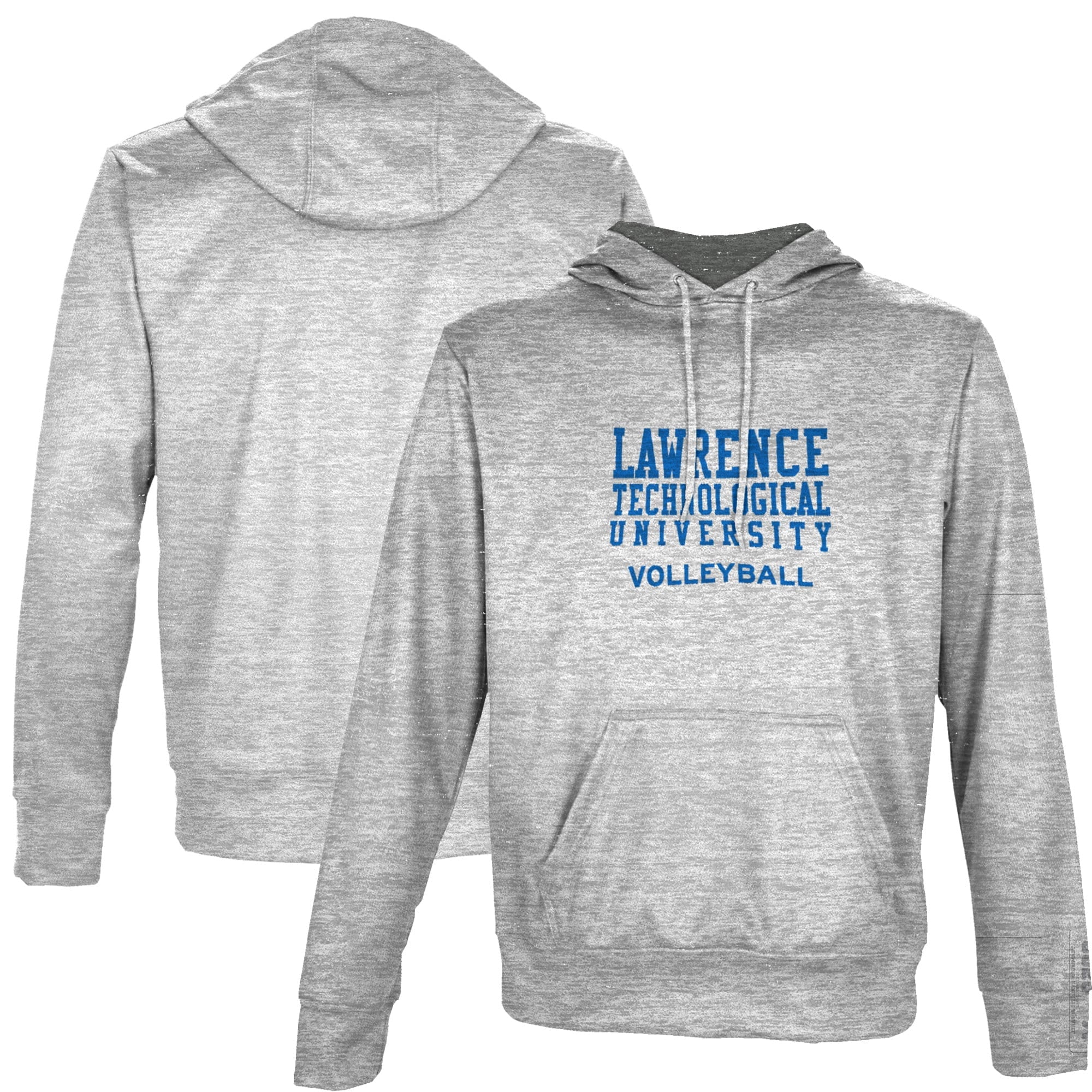 Men's ProSphere Gray Lawrence Technological University Blue Devils Volleyball Name Drop Pullover Hoodie