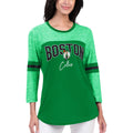 Women's G-III 4Her by Carl Banks Kelly Green Boston Celtics Play the Game 3/4-Sleeve T-Shirt