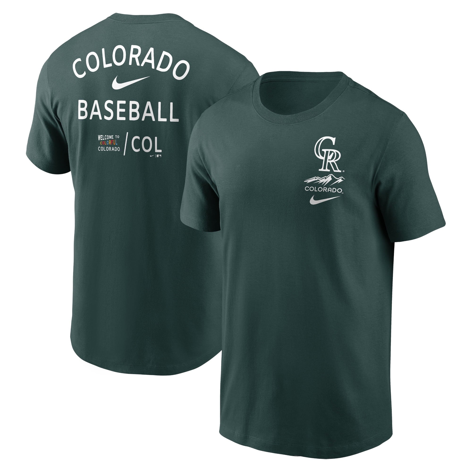 Men's Nike  Green Colorado Rockies City Connect 2-Hit T-Shirt