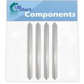 4-Pack BBQ Grill Heat Shield Plate Tent Replacement Parts for Weber 83770001 - Compatible Barbeque Stainless Steel Flame Tamer, Guard, Deflector, Flavorizer Bar, Vaporizer Bar, Burner Cover 24 1/2
