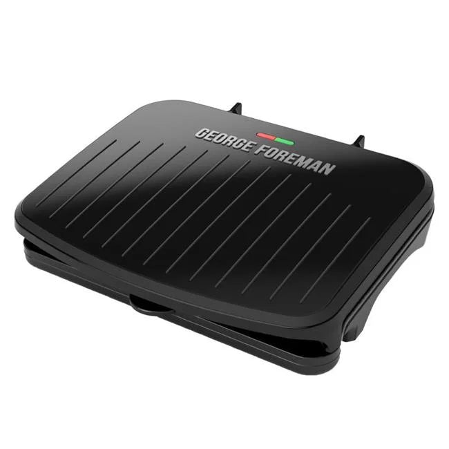 George Foreman  75 sq. in. Aluminum Nonstick Surface Grill & Panini Press, Black