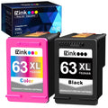 E-Z Ink 63XL Ink Cartridge Replacement for HP 63XL 63 XL to use with Officejet 3830 5255 4650 3833 Envy 4520 Deskjet 1112 3637 3630 3634 Printer (1 Black, 1 Tri-Color)