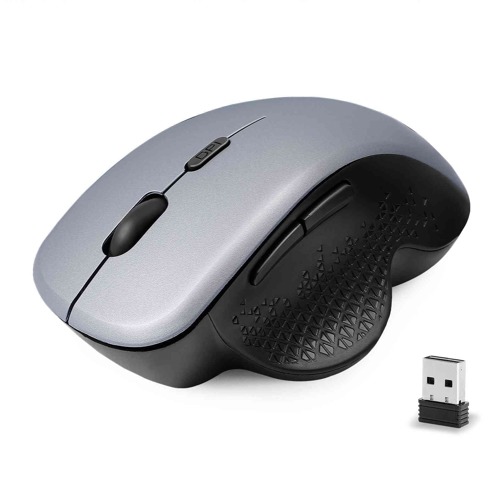 UrbanX Silent Wireless Mouse Bluetooth & 2.4Ghz, Rechargeable, Ergonomic Compatible with Microsoft - Surface Laptop 4 - 13.5¡± Touch-Screen Tablet/Laptop/PC/Android/iOS/Windows/MacOS -Gray