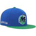 Men's Mitchell & Ness Blue/Green Dallas Mavericks Hardwood Classics Snapback Hat - OSFA