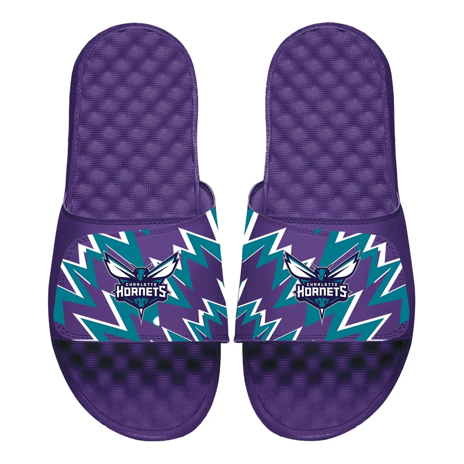 ISlide Purple Charlotte Hornets High Energy Slide Sandals