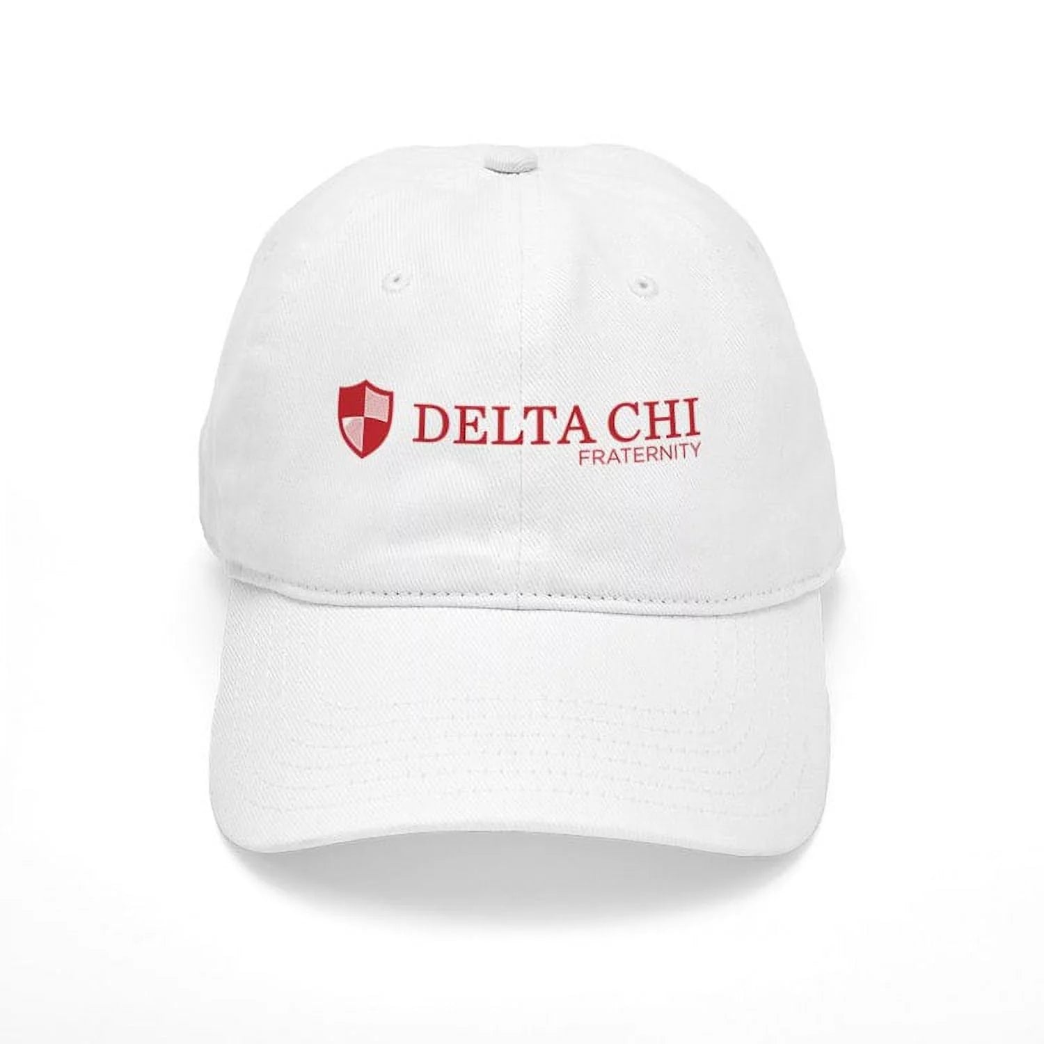 CafePress - Delta Chi Logo Red - Printed Adjustable Cotton Canvas Baseball Hat