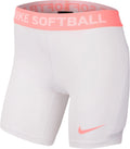 Nike Girls' Dri-FIT Softball Slider Shorts (Tm Wt/Snst Plse/Snst Plse, M)