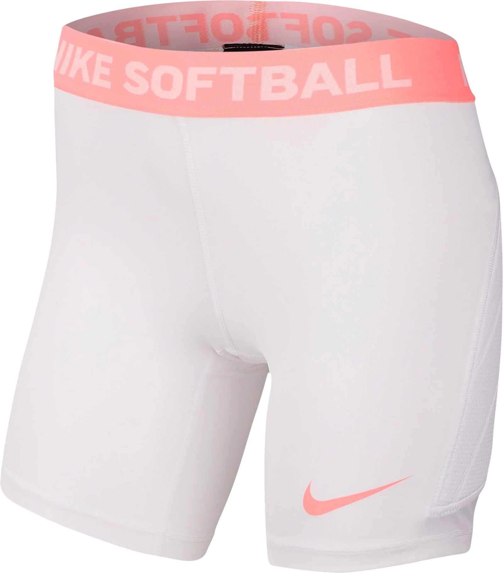 Nike Girls' Dri-FIT Softball Slider Shorts (Tm Wt/Snst Plse/Snst Plse, M)