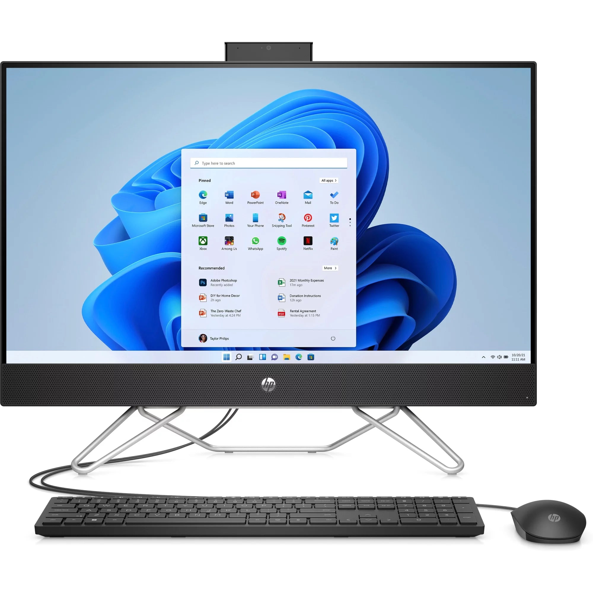 HP Essential All-in-One Computer 27 FHD AMD Ryzen 5, 8 GB; 1 TB HDD ; 256 GB