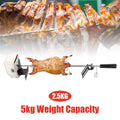 MIDUO 110V Heavy Duty Stainless Steel Universal Complete Grill Rotisserie Kit, Electric Motor/Meat Forks 45'' & 53'' X 1/2'' Hexagon Spit Rod for Pig Lamb Cooker Grill for Family, Resort