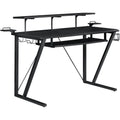 Stonecroft Furniture Modern Gaming Desk with Cup Holder in Gunmetal