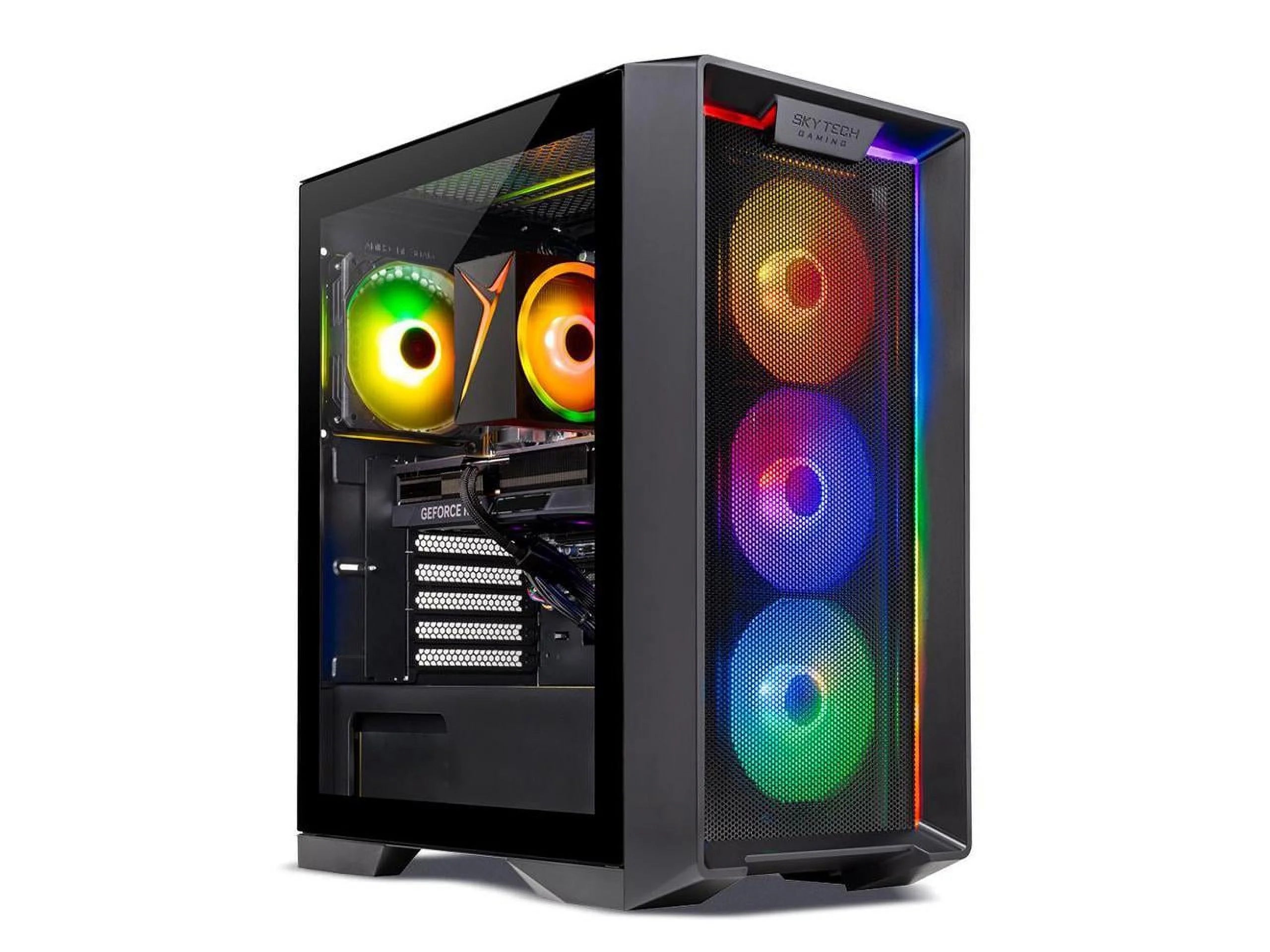 Skytech Nebula Gaming PC Desktop  INTEL Core i5 12400F 2.5 GHz, NVIDIA RTX 4070, 1TB NVME SSD, 16GB DDR4 RAM 3200, 650W GOLD PSU, 11AC Wi-Fi, Windows 11 Home 64-bit