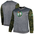 Men's Fanatics Branded Heather Charcoal Boston Celtics Big & Tall Camo Stitched Sweatshirt