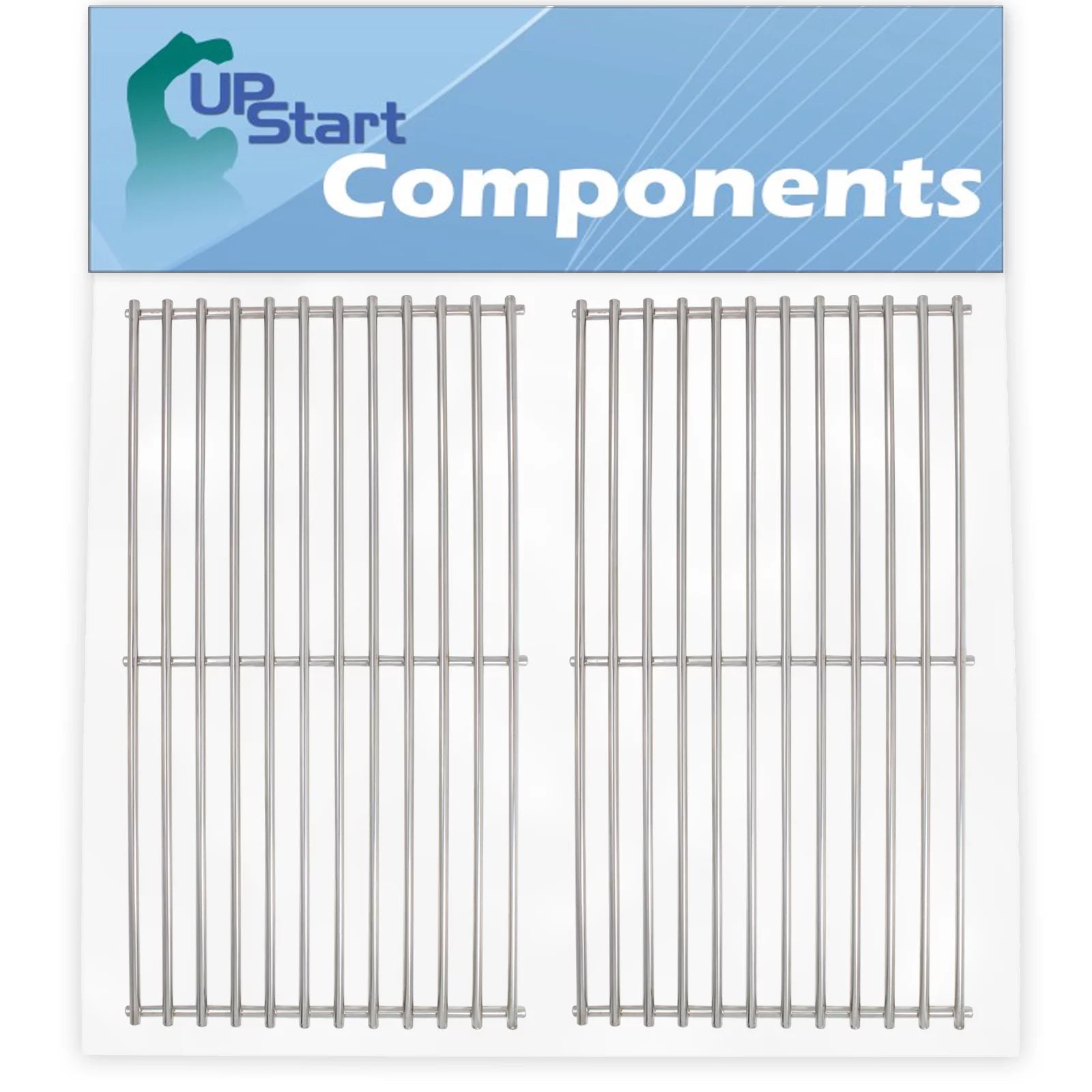 2-Pack BBQ Grill Cooking Grates Replacement Parts for Centro 85-1211-0 - Compatible Barbeque Grid 18 3/4