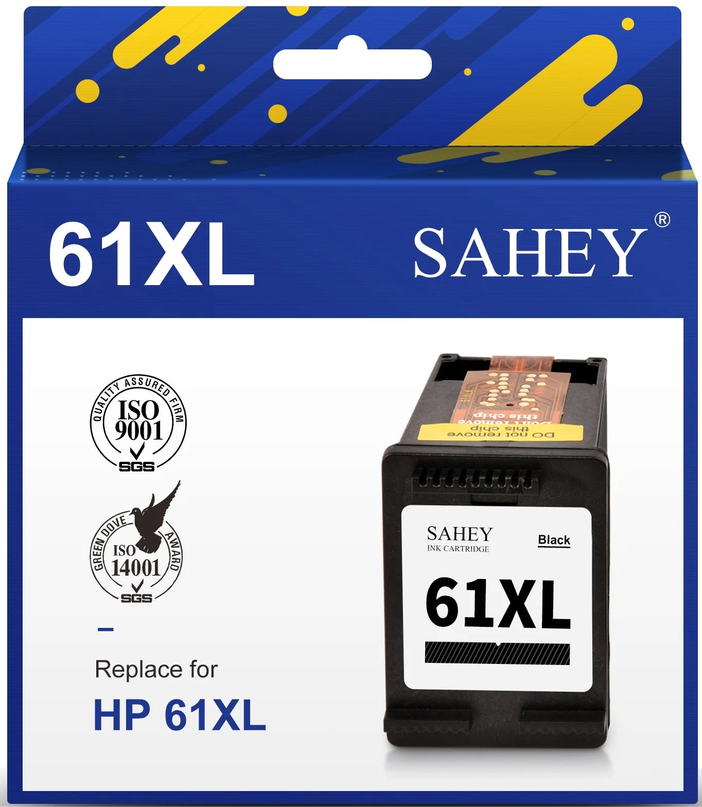 61XL Black Ink Cartridge for HP 61 61XL 61 XL Black Ink Cartridges for HP Envy 4500 5530 Deskjet 1000 1010 1510 2540 3050 Officejet 2620 4630 (1 Black)